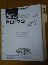 Pioneer PD-73 Manuale di