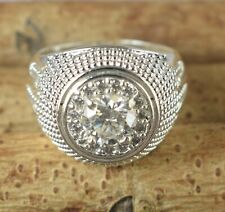 Certificato Bianco Diamante Solitario 1.98 KT Taglio Rotondo Uomo Anello Nuovo