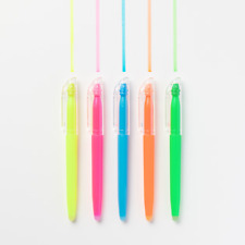 MUJI Evidenziatore Cancellabile Colori Neon Set 5 Pezzi dal Giappone
