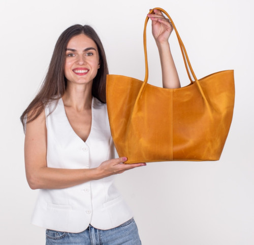 Borsa donna pelle cammello