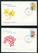 1984 COSTA D'AVORIO FIORI SU FDC N.731E/F MNH E251