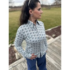 Camicia Kensington Funky & Groovy Threads anni 70 | Maglia ottica psichedelica con bottoni