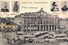 Alessandria palazzo Comunale Deputati Elezioni 1908 spedita F. Piccolo