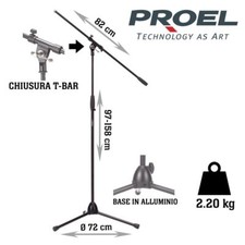 Proel rsm195bk asta giraffa - rsm195bk,