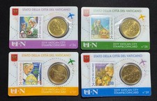 Coin Card Vaticano 50 centesimi 2019 n. 26,27,28,29 con francobollo Viaggi