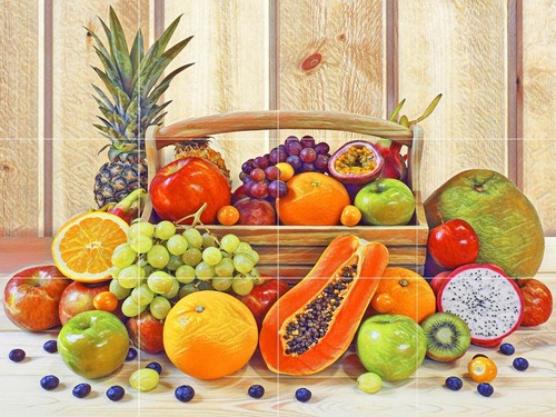 Pannello ceramica mosaico - , di