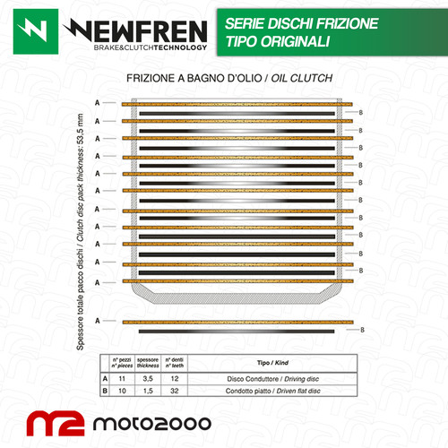 Dischi frizione newfren - frizione,