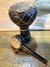 Djembe Darbuka Drum Vecchio mini Bongo Africano argilla & Tamburello con manico