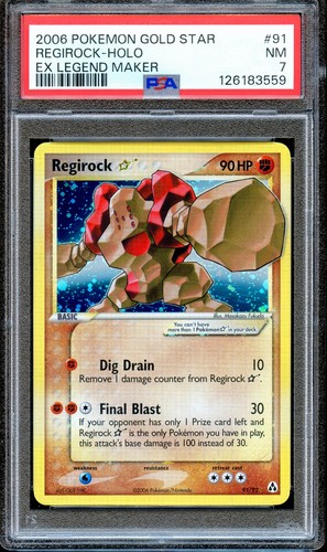 Psa regirock gold star 92 - psa,
