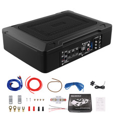 Box subwoofer auto 12" 1000W compatto sotto sedile slim alimentato + cavo audio