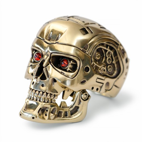 Anello robot terminator ottone