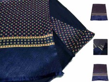 Sciarpa lana seta uomo blu