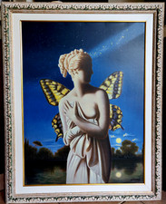 Serigrafia su tela "Notturno canoviano" firmata a mano Antonio Nunziante