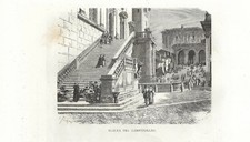 Stampa antica ROMA SCALA DEL