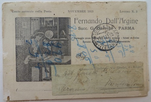 1913 parma cartolina - parma,