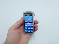 Raro telefono cellulare Philips 162 CT1628 argento (sbloccato) oggetto da collezione retrò 