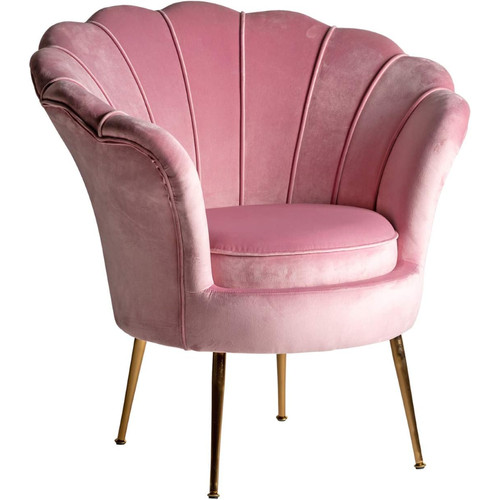 Poltrona velluto rosa - in,