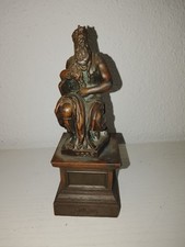 Statuetta Mosè riproduzione Michelangelo , Bronzo Roma firmata R.0. G.Gambogi 