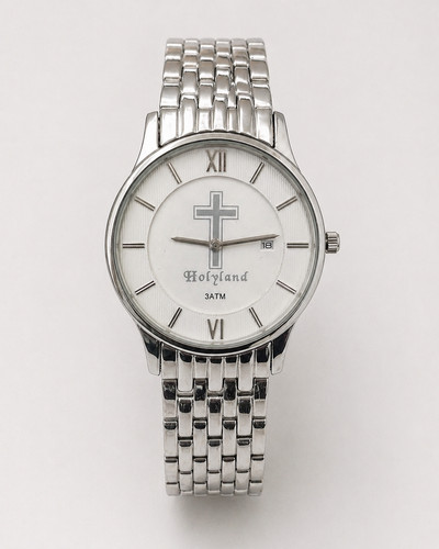 Orologio croce cristiana - cristiana, terra