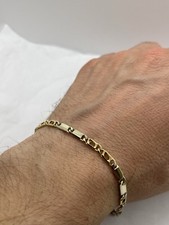 BRACCIALE ORO 18 KT 750% UOMO DONNA MAGLIA  A CATENA MASSICCIO BRACELET OR GOLD