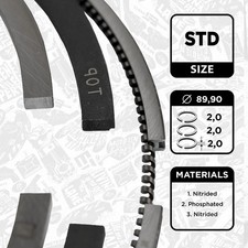 Anello Pistone Ford 2,4 D2FA