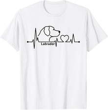 Labrador Battito Cardiaco Cane Razza Amante Dei Cani Regalo Maglietta