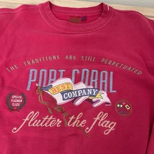 Felpa Best Company Taglia L Bandiera Flag Sweatshirt Paninaro Port Coral