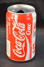 COCA COLA LATTINA VINTAGE ITALIA 90 VUOTA COPPA DEL MONDO COCA 33CL