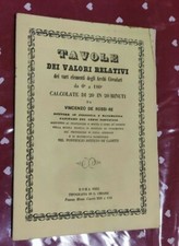 TAVOLE DEI VALORI RELATIVI