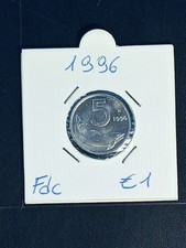 MONETA   REPUBBLICA ITALIANA  5 LIRE 1996 FIOR DI CONIO VEDI FOTO LEGGI NOTE