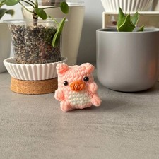Portachiavi Maialino amigurumi – uncinetto, mai usato