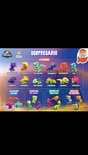 Kinder joy funko pop jurassic - kinder,