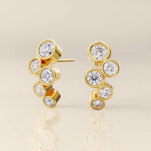 Orecchini donna moissanite