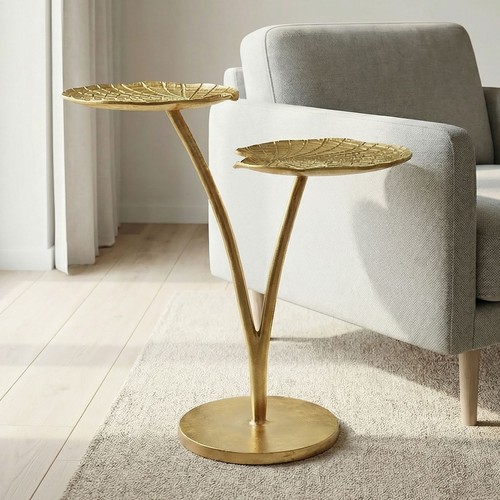 Tavolino oro 57cm alluminio - tavolino,