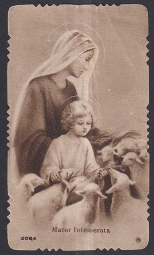 Santino antico madonna - santino, divina
