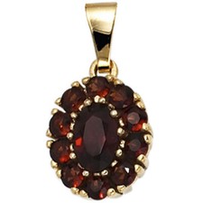 Ciondolo Con Granato Rosso