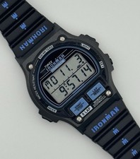 Orologio digitale Timex 'Bill Clinton' BLU 1992 Ironman Triathlon - come nuovo!