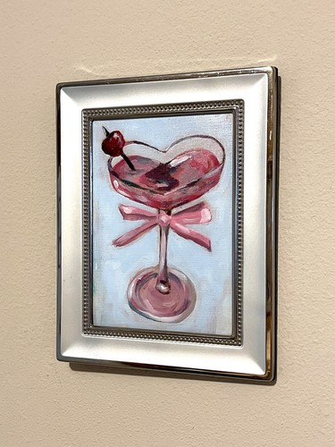 Quadro acrilico martini rosa - quadro,
