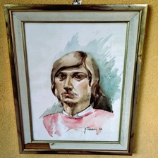 QUADRO CON CORNICE CONTEMPORANEO DIPINTO  ACQUARELLO FIRMA  A. TOSCANI ANNO 1983