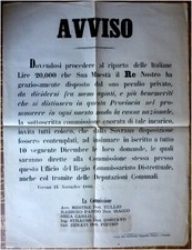 NOTICE, Verona, Nov 1866, Lire