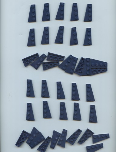 Lego cuneo blu scuro - cuneo, piastra