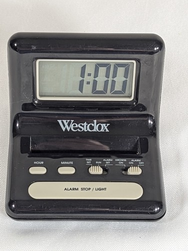 Westclox digital black travel - westclox,