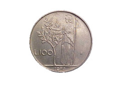 1972-R ITALY 100 LIRE KM# 96.1