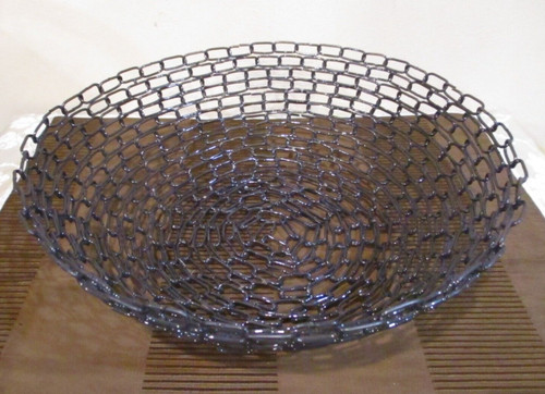 Black metal chainlink open - 12",