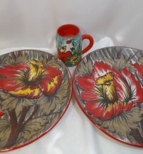 Due piastre o piatti da parete vintage anni 60/70 Vittoria Mazzotti Albisola, de