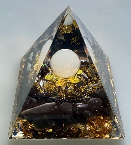 Piramide orgonite ossidiana - piramide,