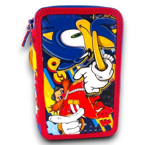 Astuccio scuola zip sonic 3d - astuccio,