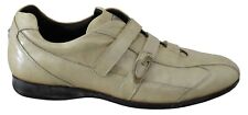 ALBERTO GUARDIANI Scarpe Sneakers Beige Metallizzato Cinturino Donna s. EU40/US9,5