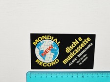 ADESIVO NEW MONDIAL RECORD DISCHI ALME' STICKER AUTOCOLLANT VINTAGE 80s ORIGINAL