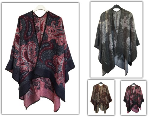 Xxl poncho paisley donna - xxl,